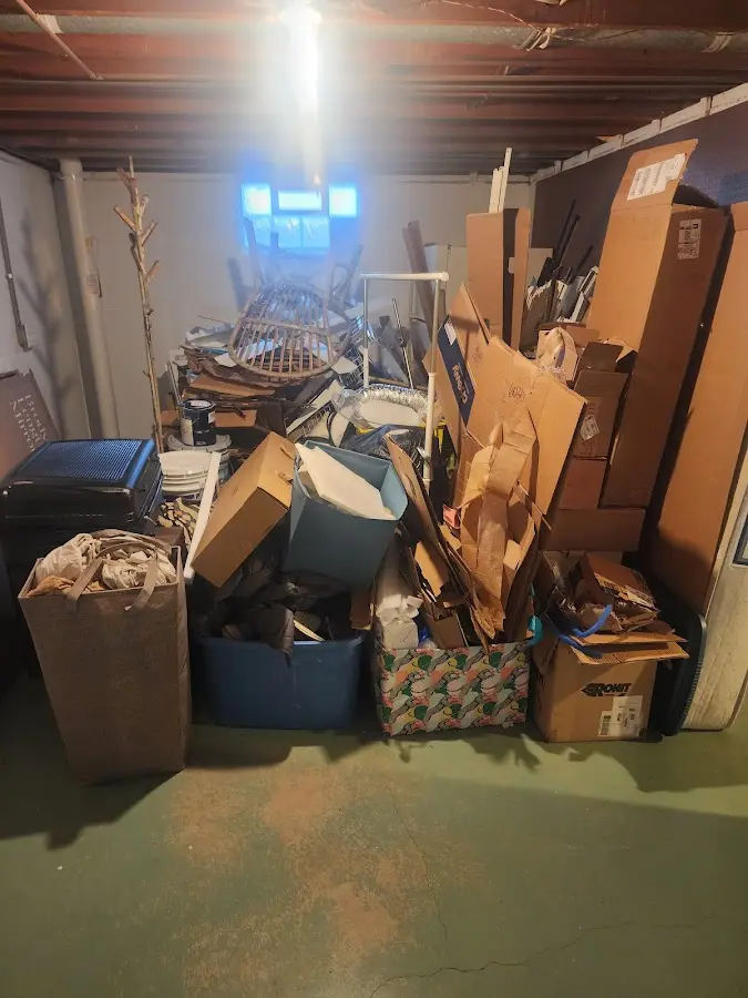 Roll-off dumpster container at job site for 20 Yard Dumpster Rental in Dunmore